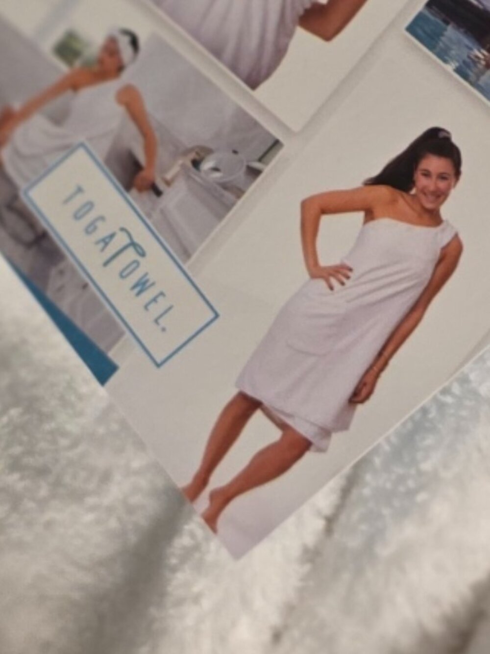 Wearable Toga Towel Robe Coverup NWT Oversized One Size Fits Most Spa Luxury